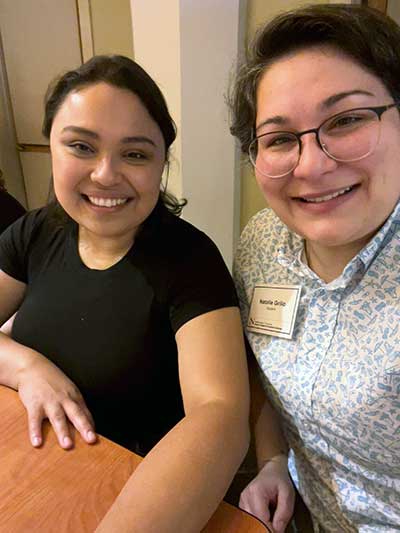 Perro (left) with fellow Align student Natalie Grillo