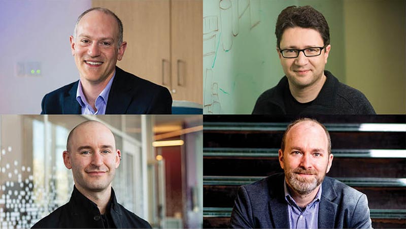 Clockwise from top left: David Choffnes, Engin Kirda, Alan Mislove, and Christo Wilson