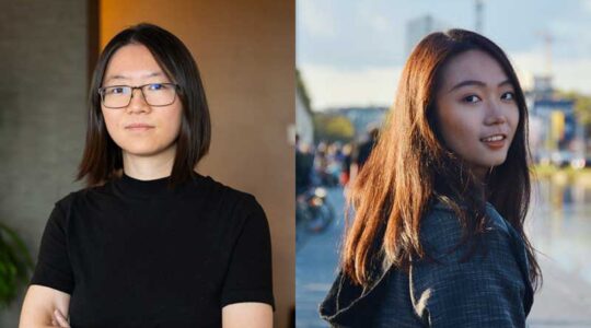 Tianshi Li (left) and Zhiping Zhang